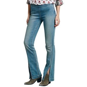NWOT Free People Low Rise Slit Flare Jean